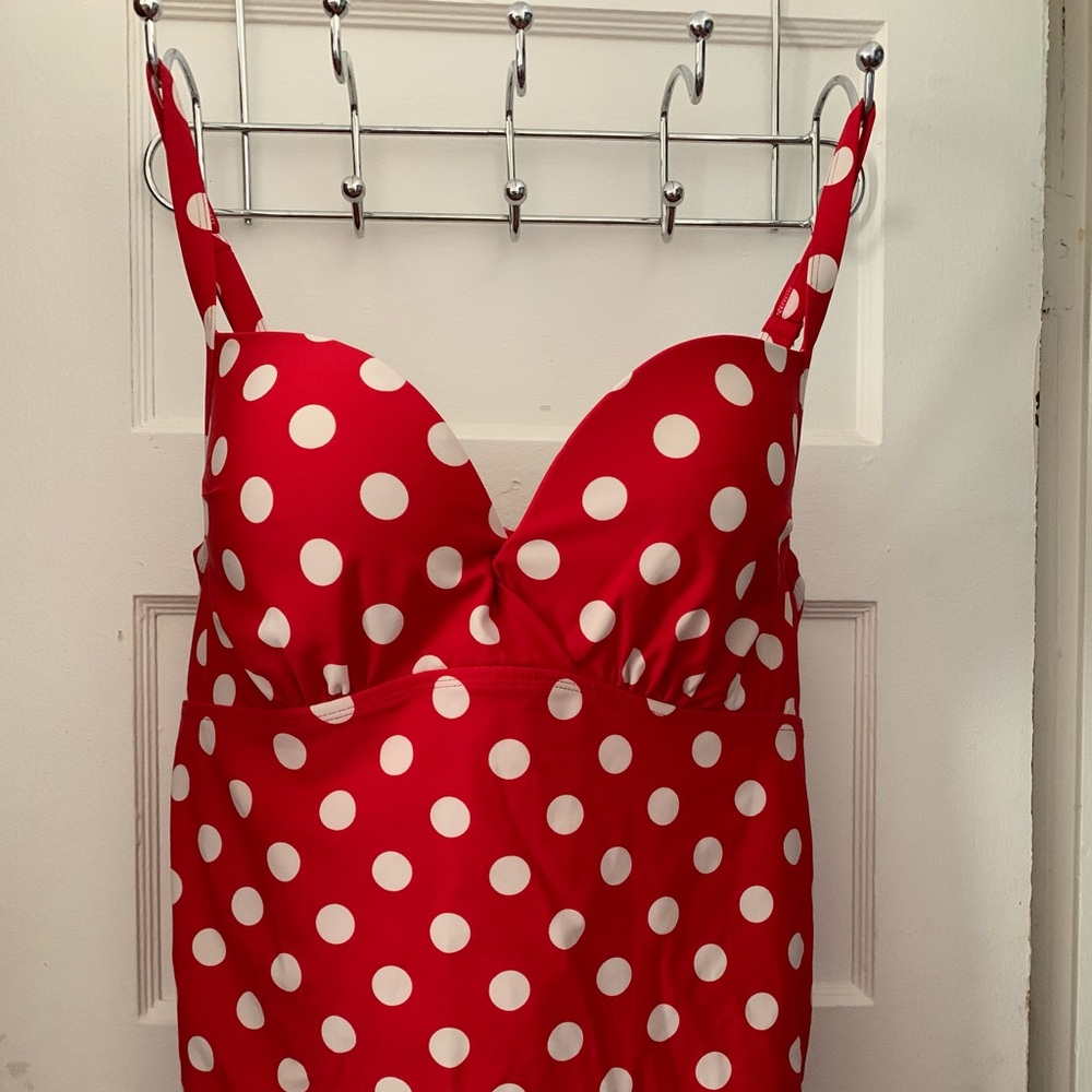 Tankini swimsuit top.